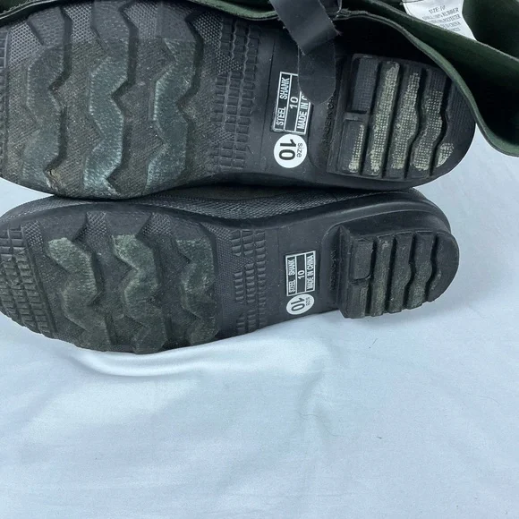 Magellan Camo/ Army Green Outdoor Rubber Hunting Boots (Men Size 10D)